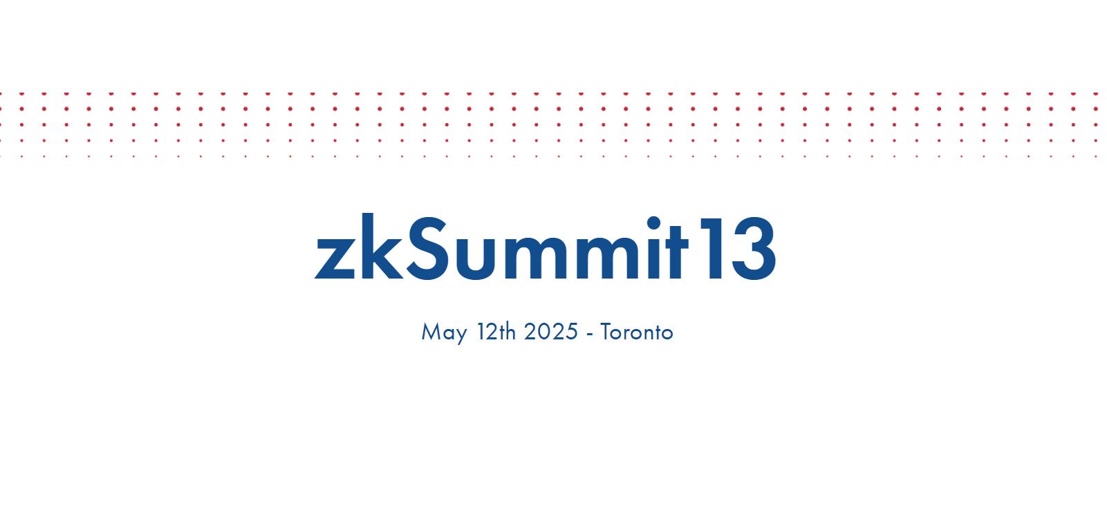 zkSummit 13 Toronto