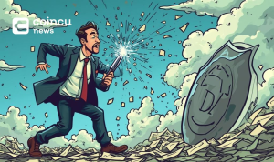 coinbase crisis cartoon scene